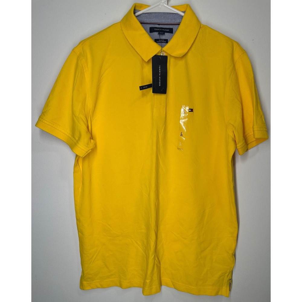 Tommy Hilfiger Short Sleeve Slim Fit‎ Polo Shirt Men's Large